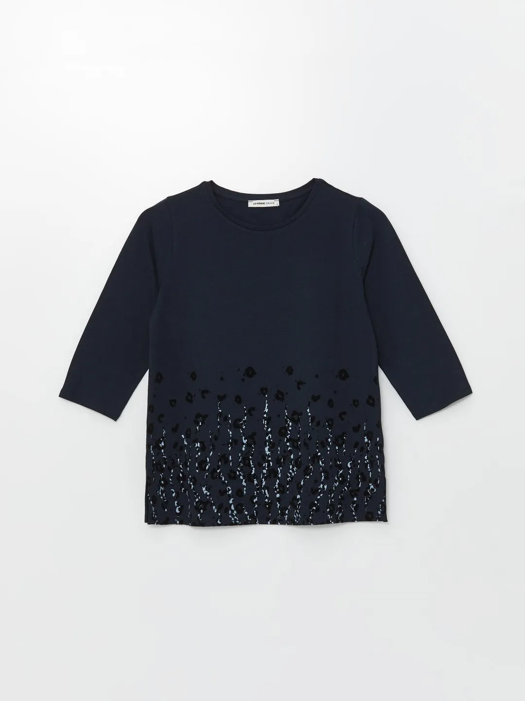 LCW Grace

Navy Blue Crew Neck Patterned Women's T-Shirt