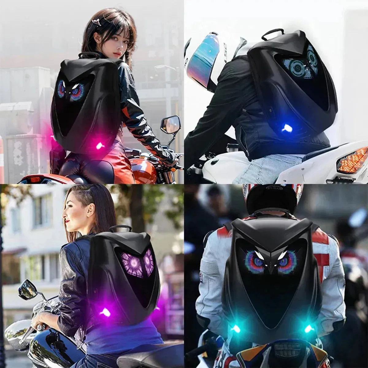 LED Glowing Eyes Owl Backpack