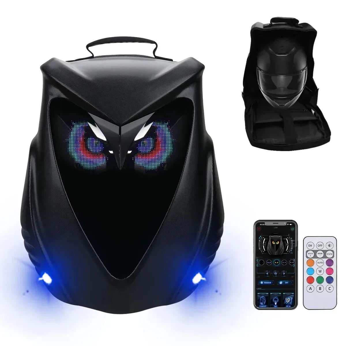 LED Glowing Eyes Owl Backpack