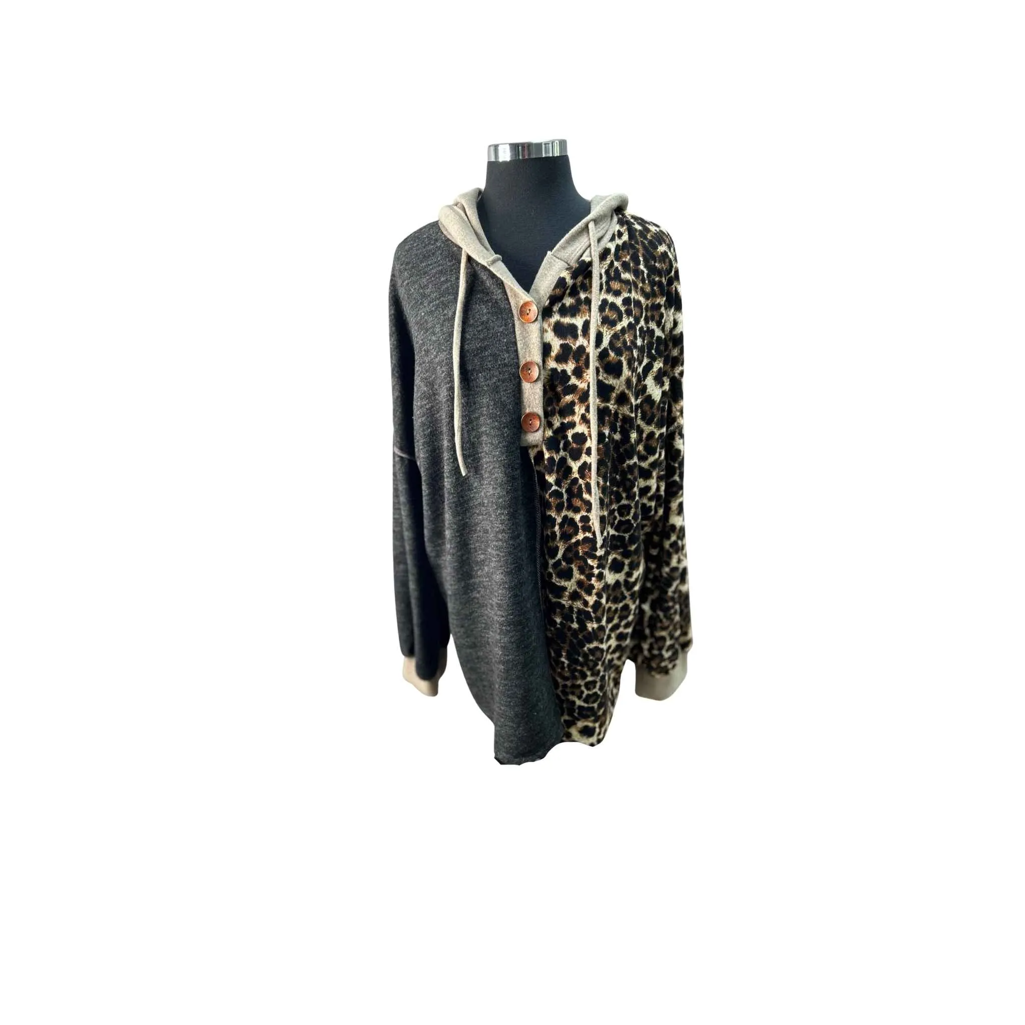 Leopard Patterned Hoodie