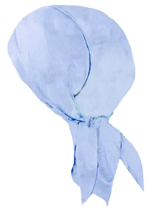 Light Blue Doo Rag Motorcycle Skull Cap Dorag Chemo Bandana MADE IN THE USA