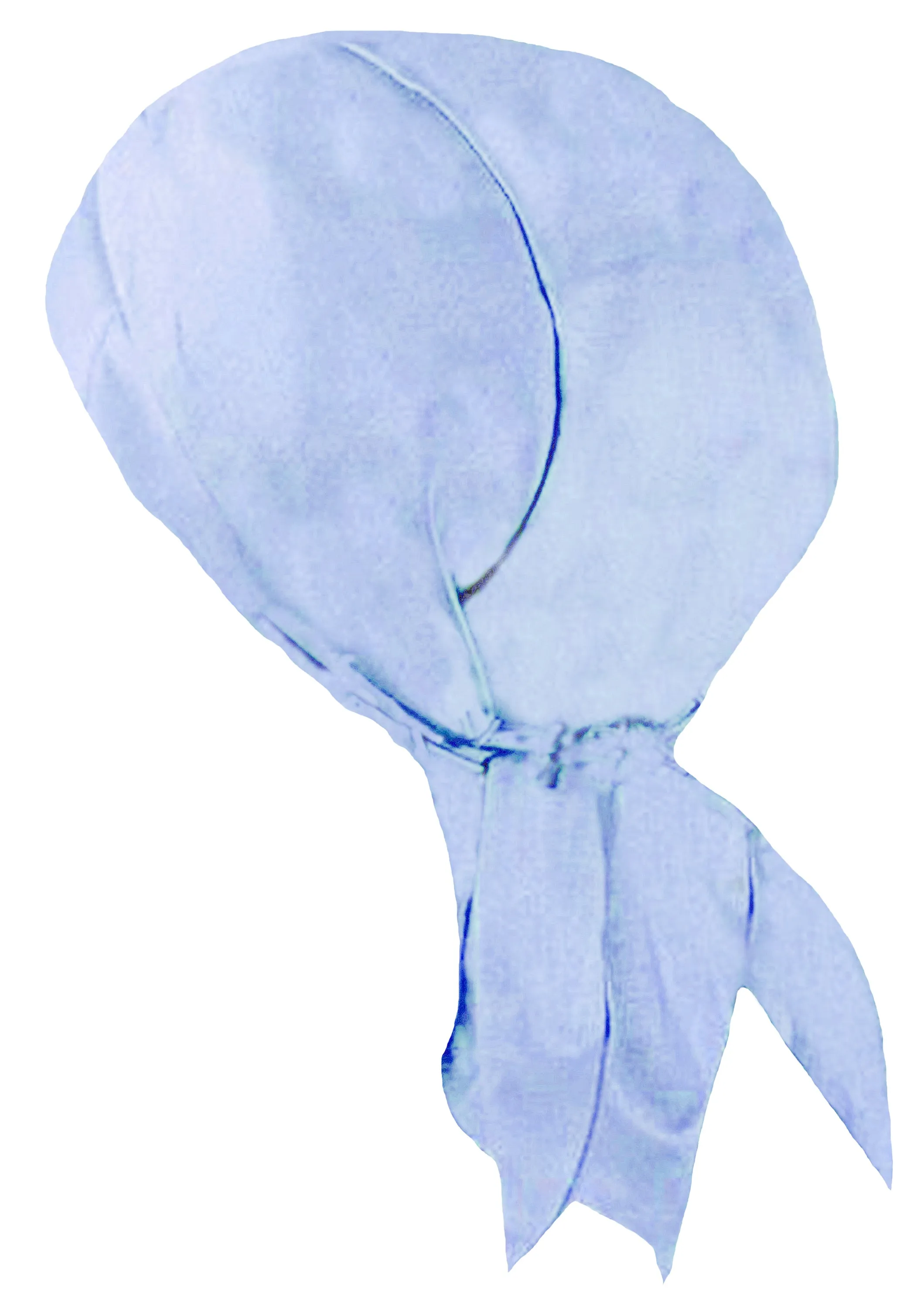 Light Blue Doo Rag Motorcycle Skull Cap Dorag Chemo Bandana MADE IN THE USA