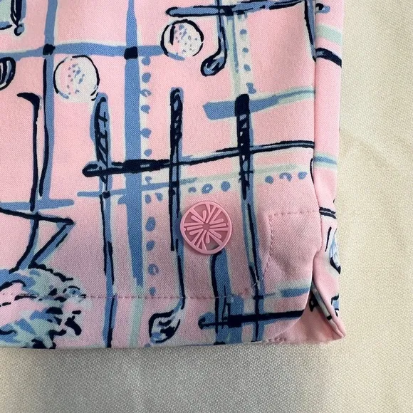 Lilly Pulitzer “Talk Birdie to Me” Pink Luxletic Fairway Golf Shorts NWT