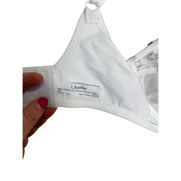 Lilyette by Bali Minimizer Bra LYD444 Ultimate Smoothing White Womens Size 36D