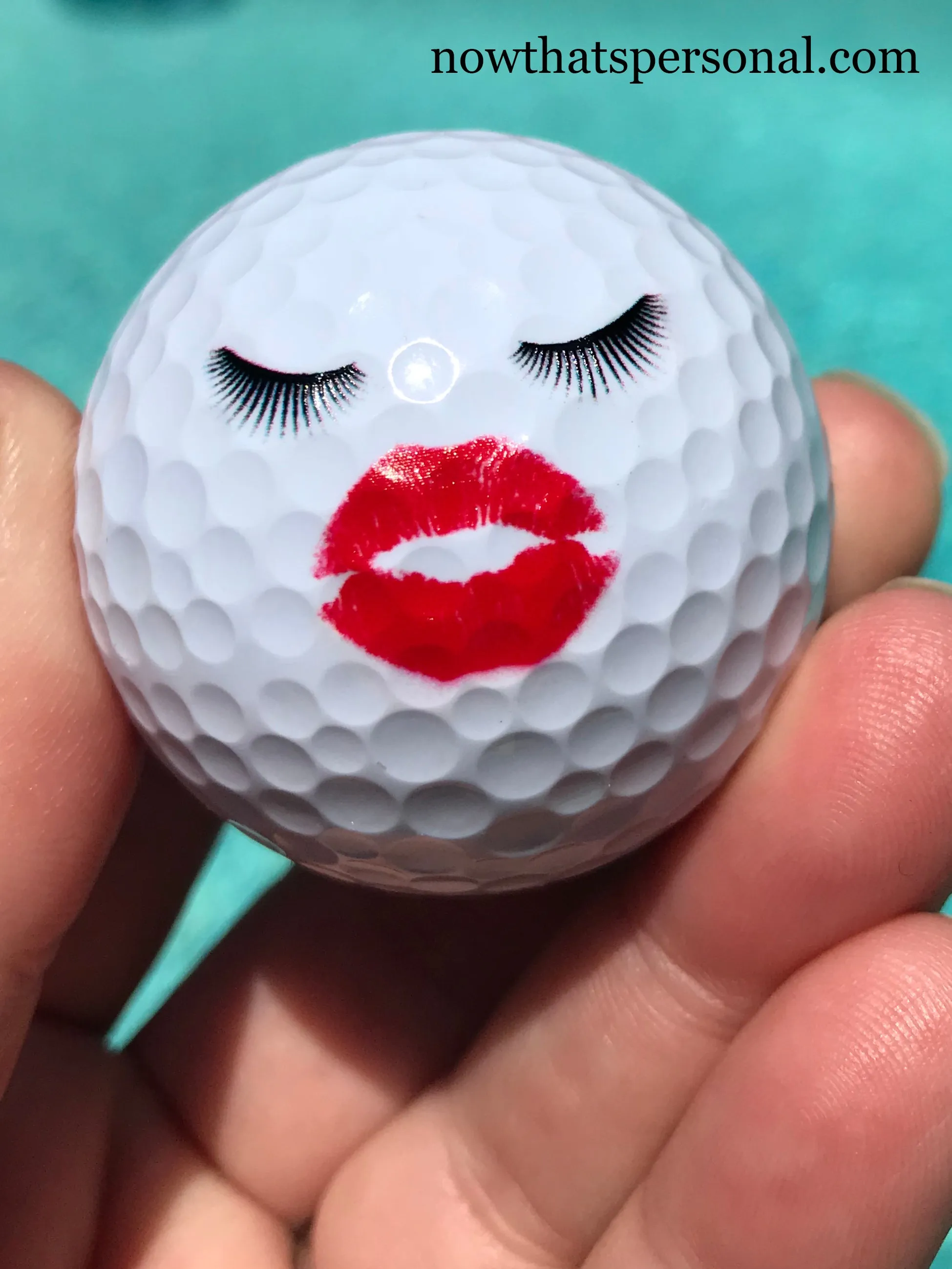 Lips and Lashes golf balls - set of 3