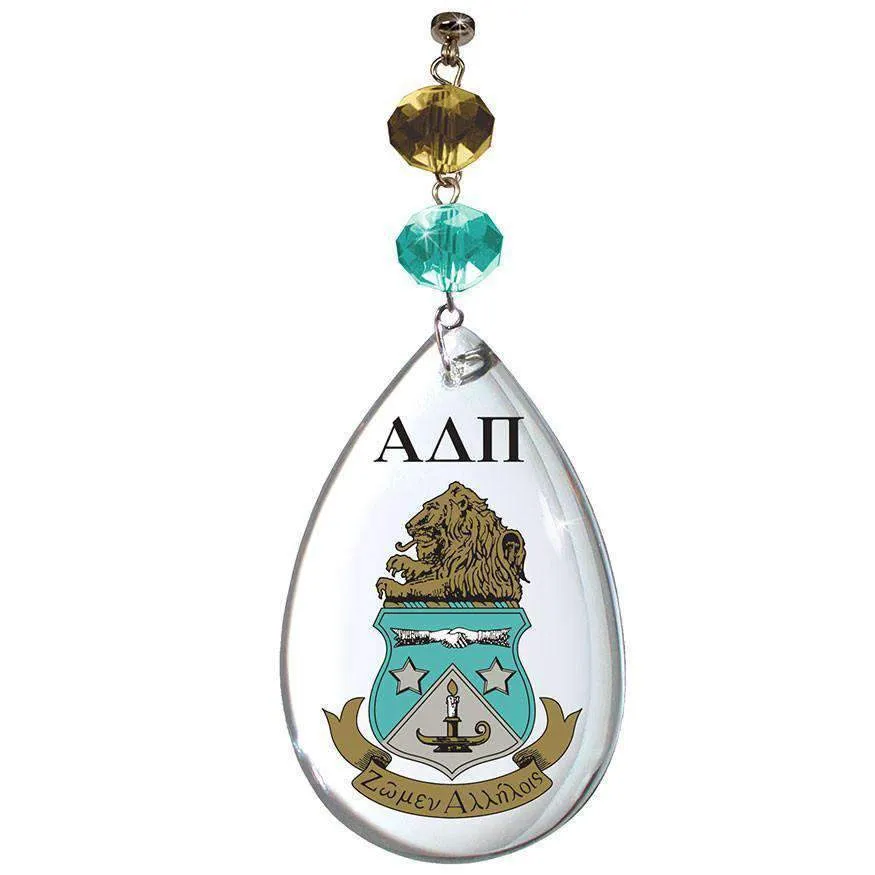 Logo Crystal - Crest- Alpha Delta Pi  (Set of 3) MAGNETIC ORNAMENT