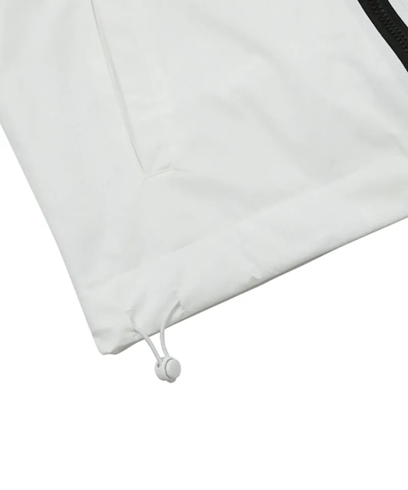 MACKY Golf: Coloring Line Hood Windbreaker - White