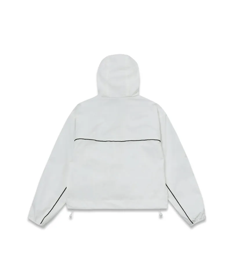MACKY Golf: Coloring Line Hood Windbreaker - White