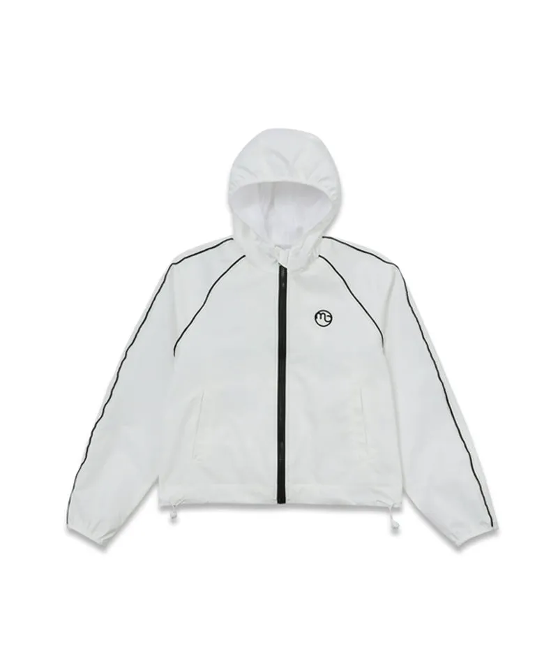 MACKY Golf: Coloring Line Hood Windbreaker - White