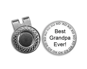 Magnetic Golf Ball Marker and hat clip set - BEST GRANDPA EVER - golf ball marker - Gift for golfer - gift for Grandpa - Father's Day gift