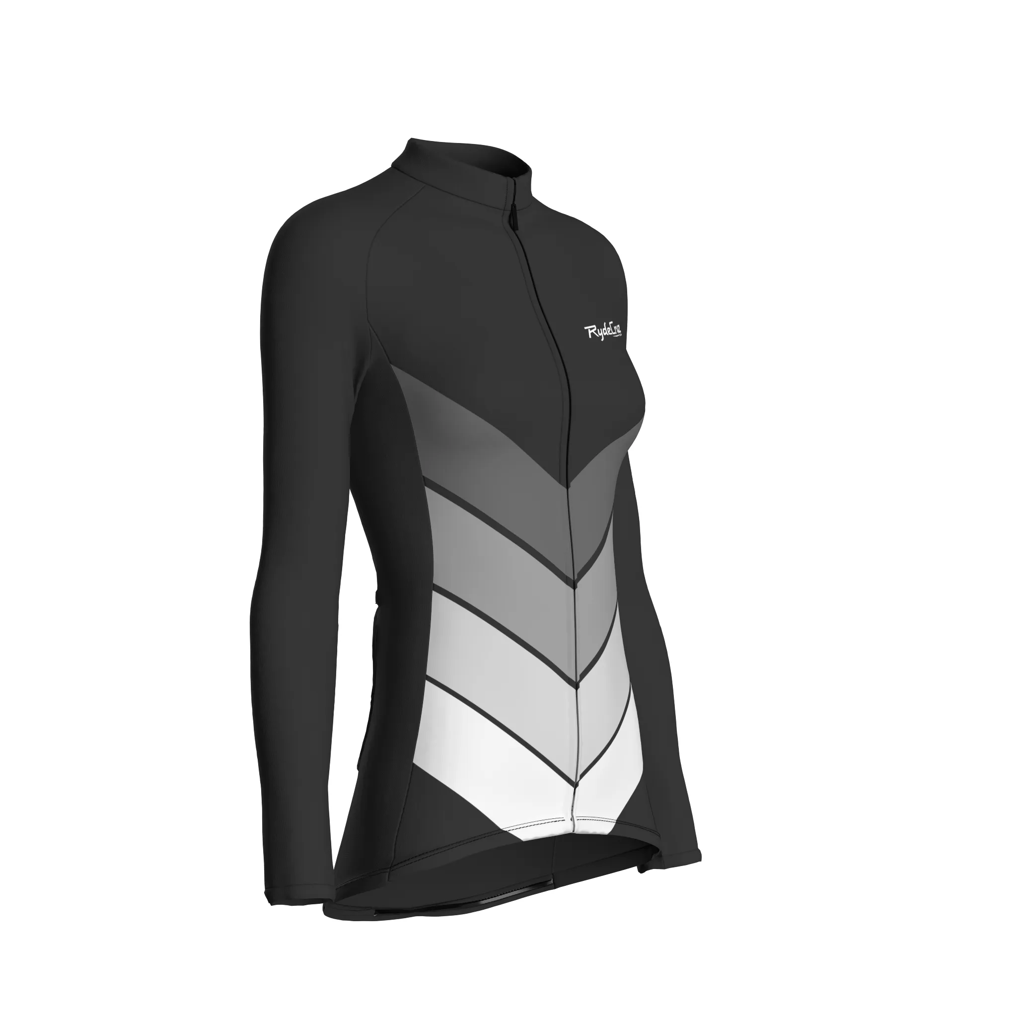 Mecha Shell | Charcoal Gray Female Long Sleeves Jersey
