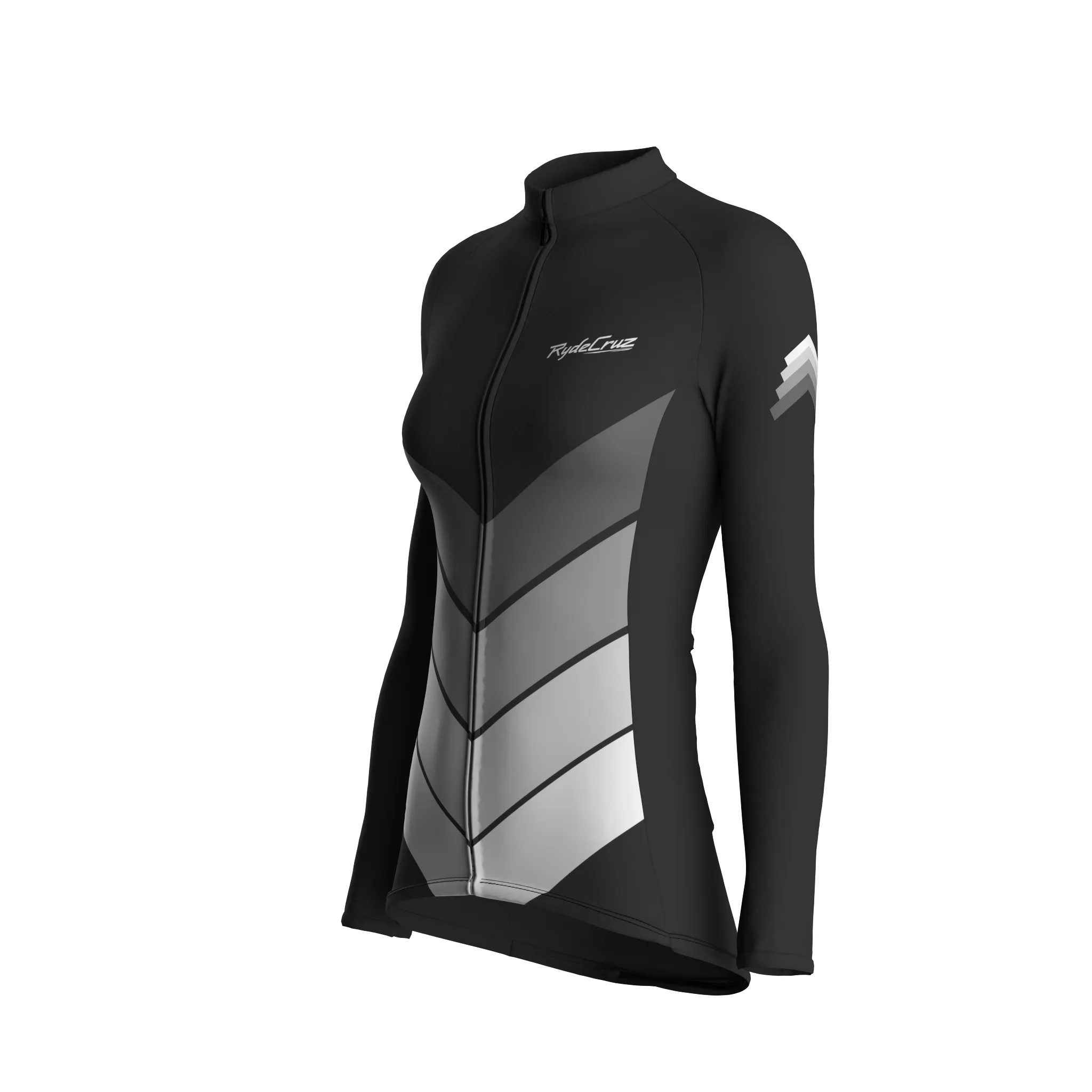 Mecha Shell | Charcoal Gray Female Long Sleeves Jersey