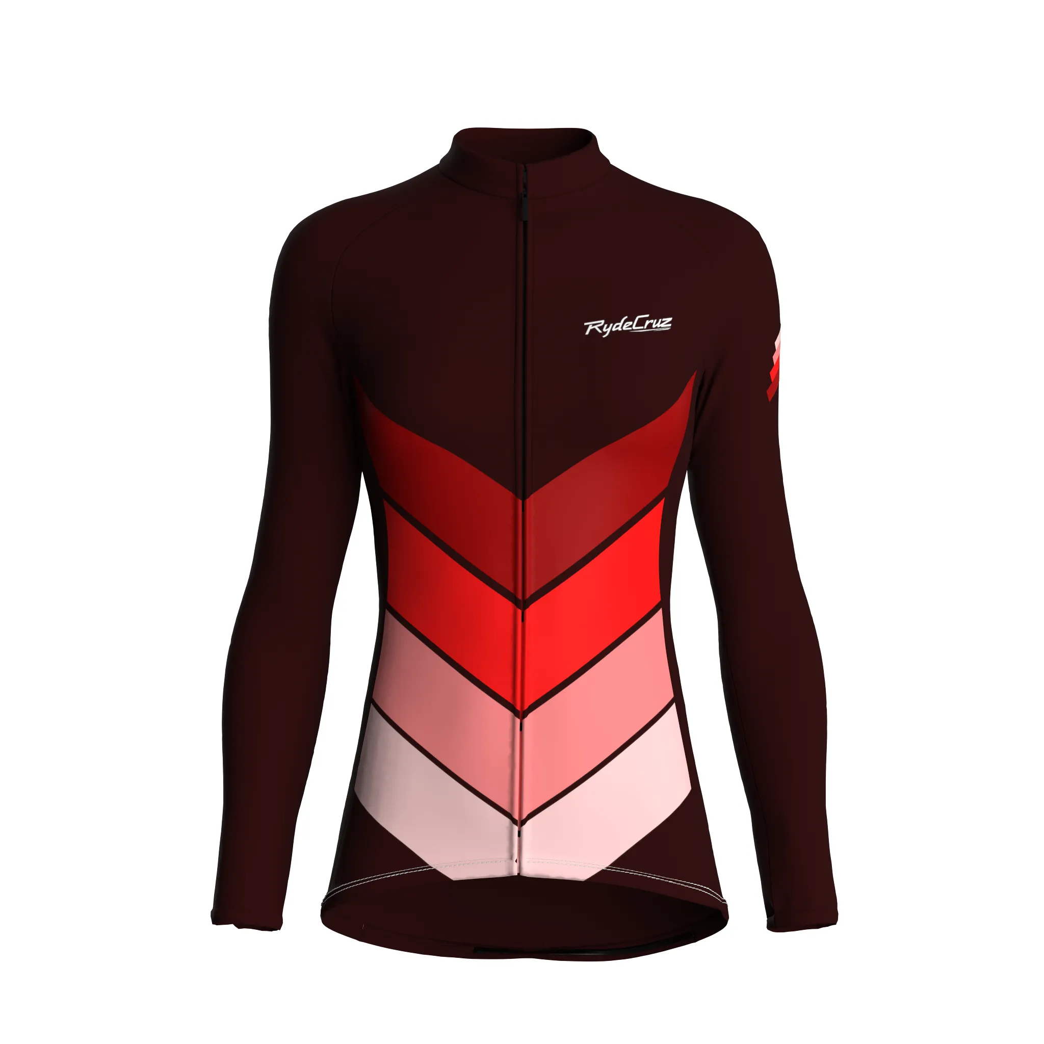 Mecha Shell | Dark Red Female Long Sleeves Jersey