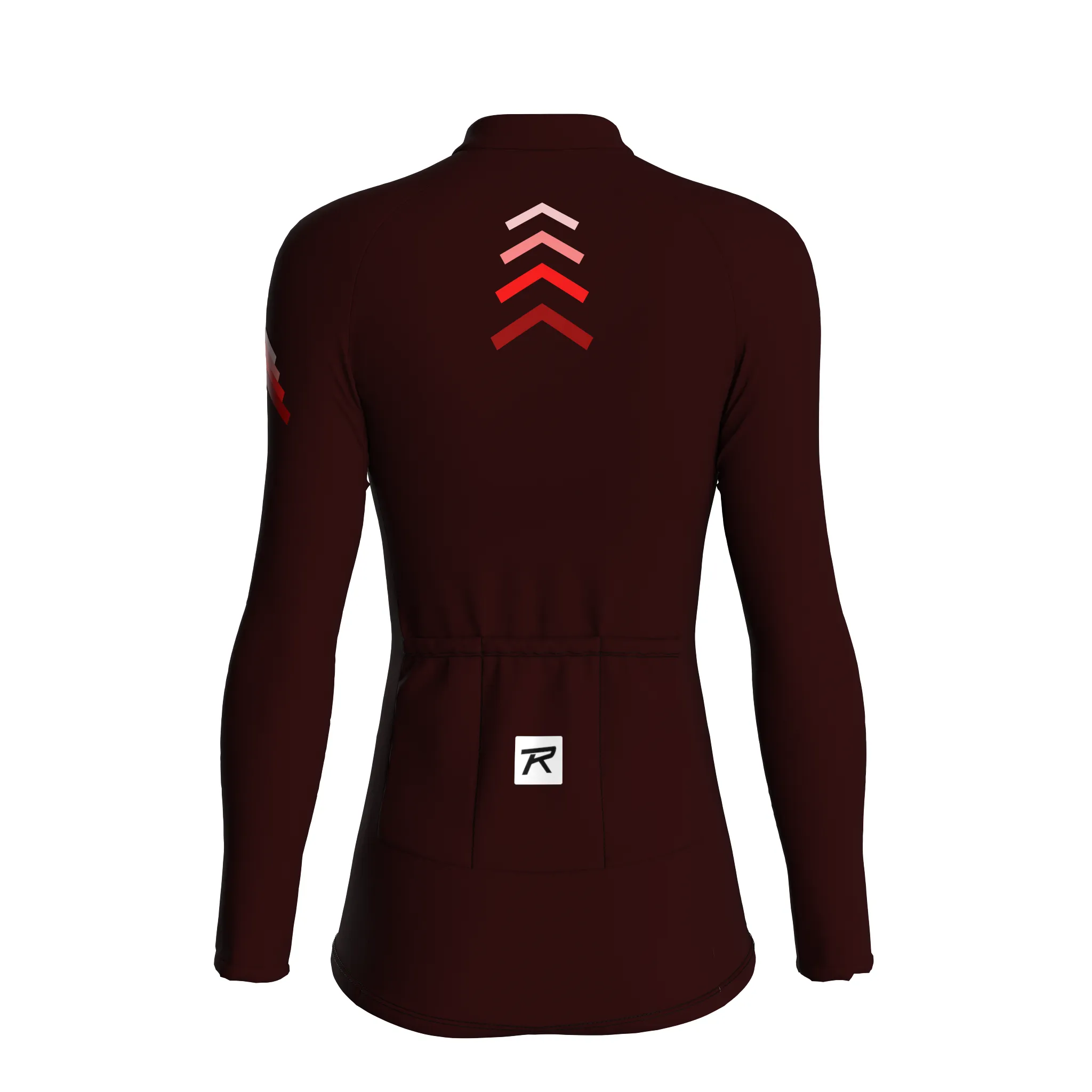 Mecha Shell | Dark Red Female Long Sleeves Jersey