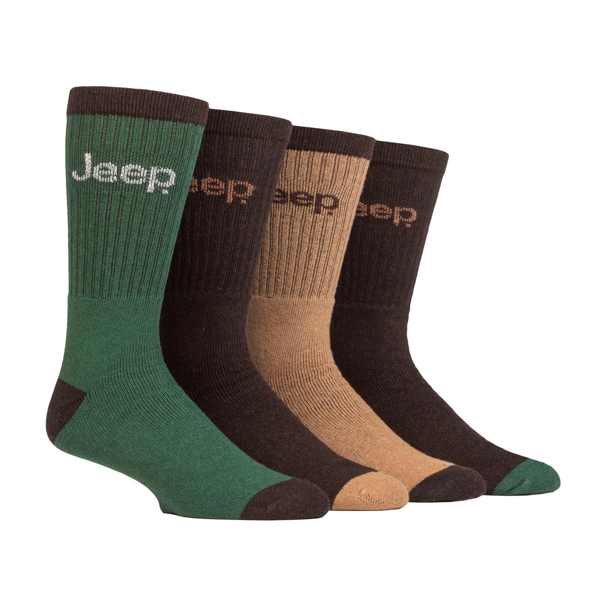 Men's 4 Pack Recycled Cotton Boot Socks | Thick Knit Full Cushioned Socks