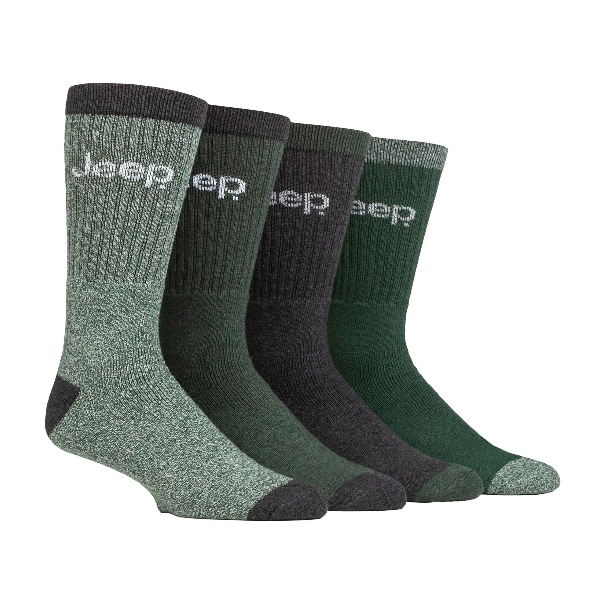 Men's 4 Pack Recycled Cotton Boot Socks | Thick Knit Full Cushioned Socks
