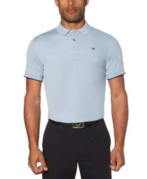 Mens Callaway X Solid Contrast Rib Polo