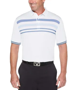 Mens Engineered Chest Stripe Polo