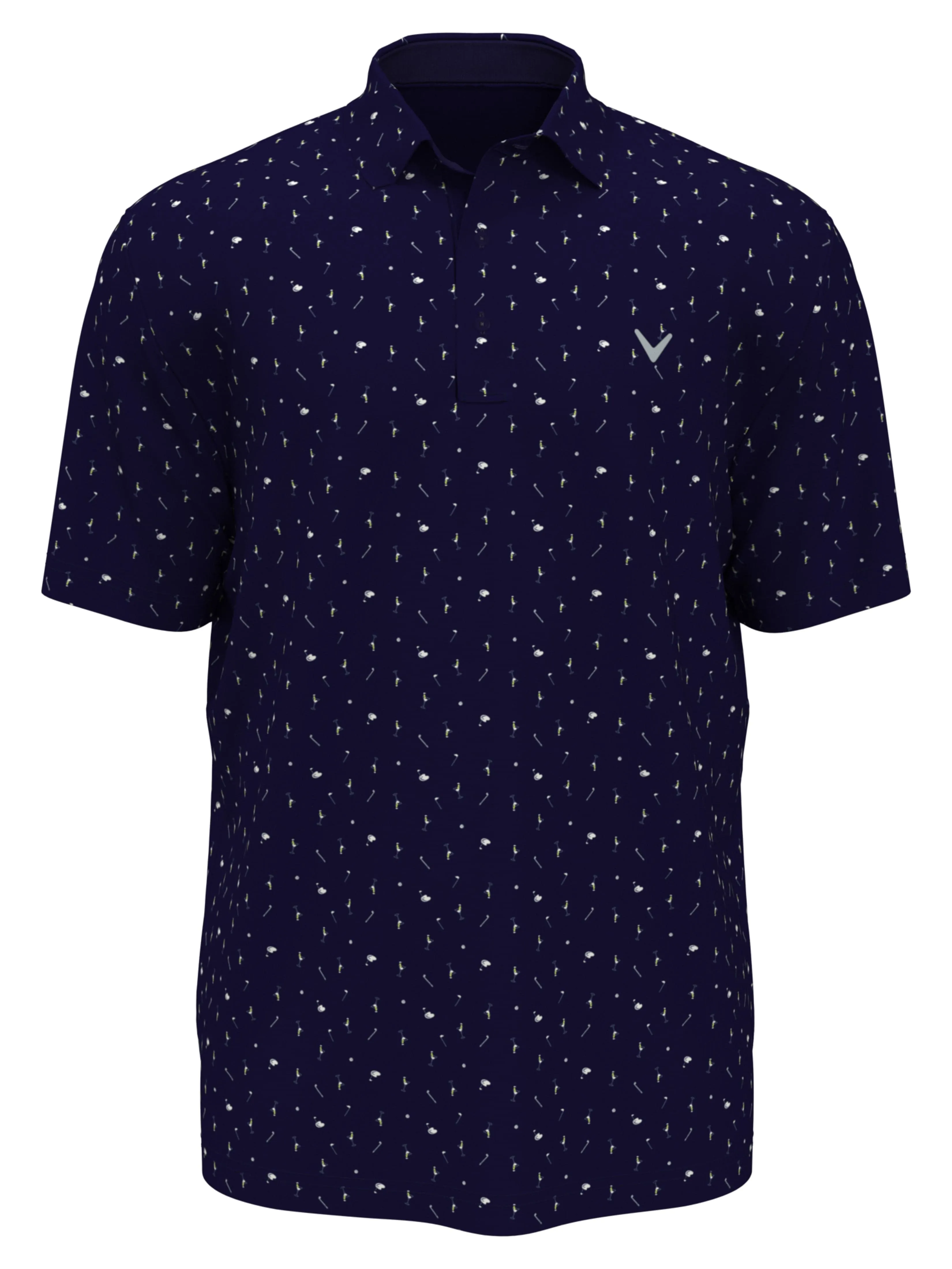 Mens Golf Print Polo
