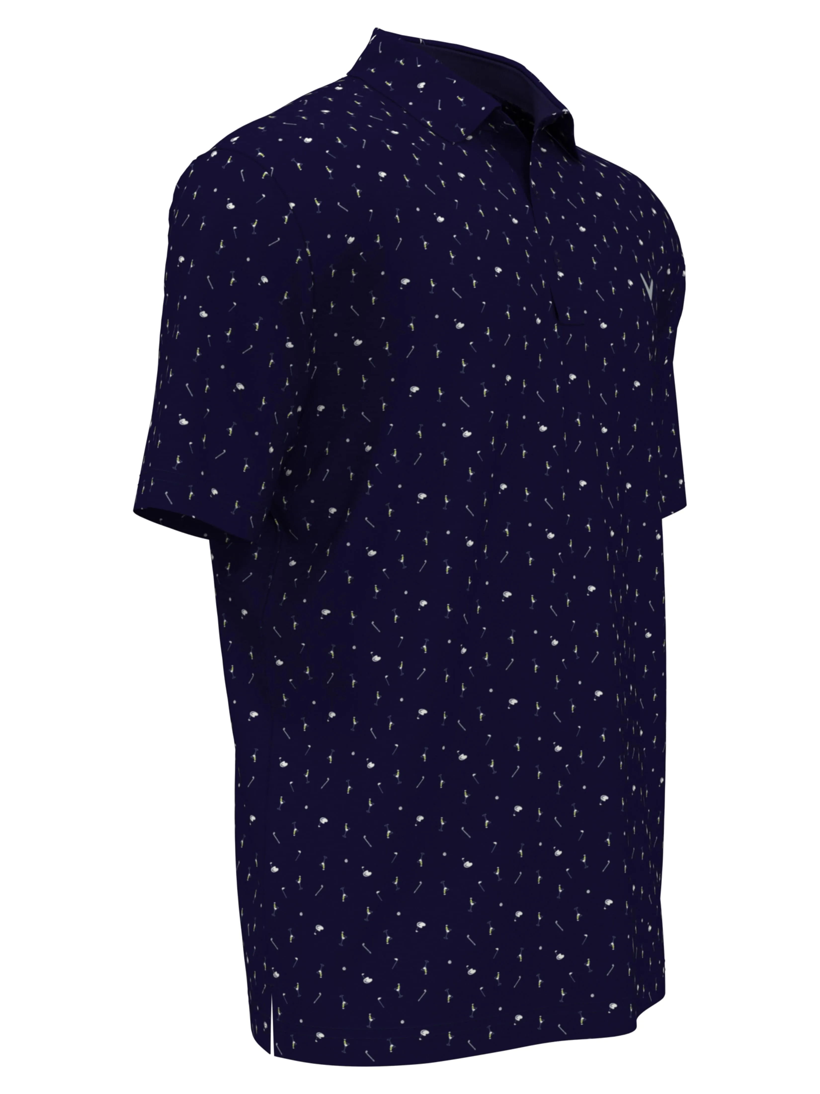 Mens Golf Print Polo