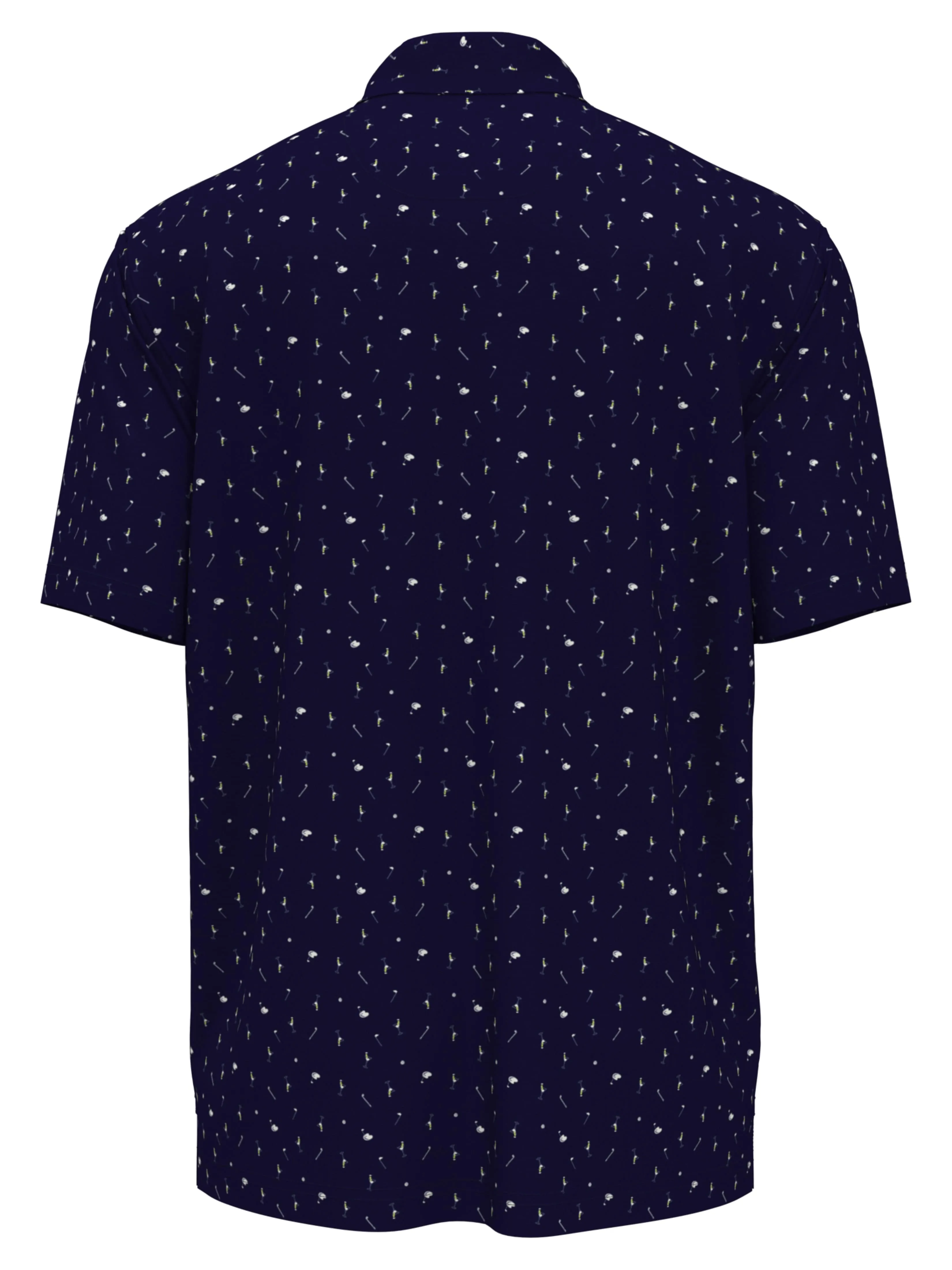 Mens Golf Print Polo