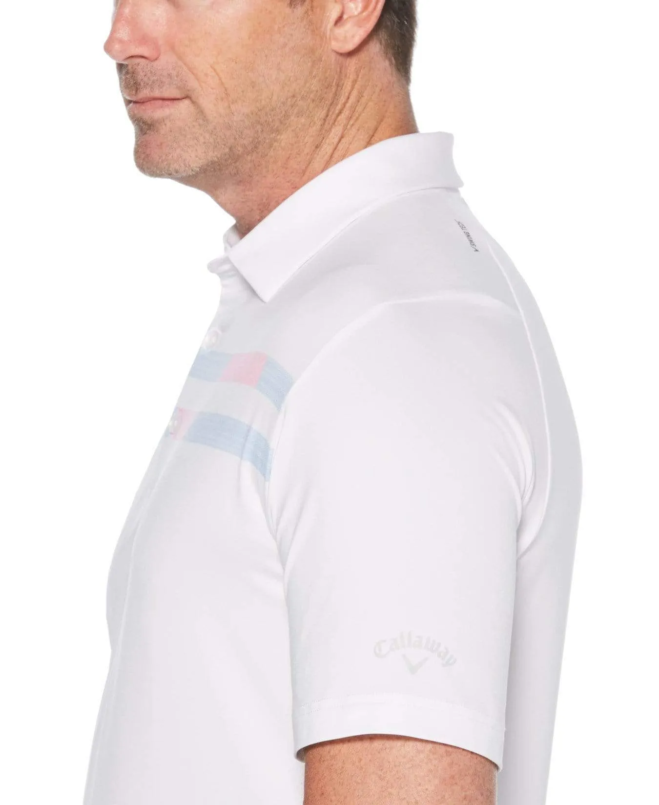 Mens Swing Tech™ Linear Printed Polo