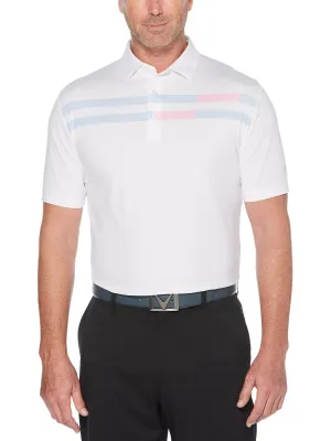 Mens Swing Tech™ Linear Printed Polo