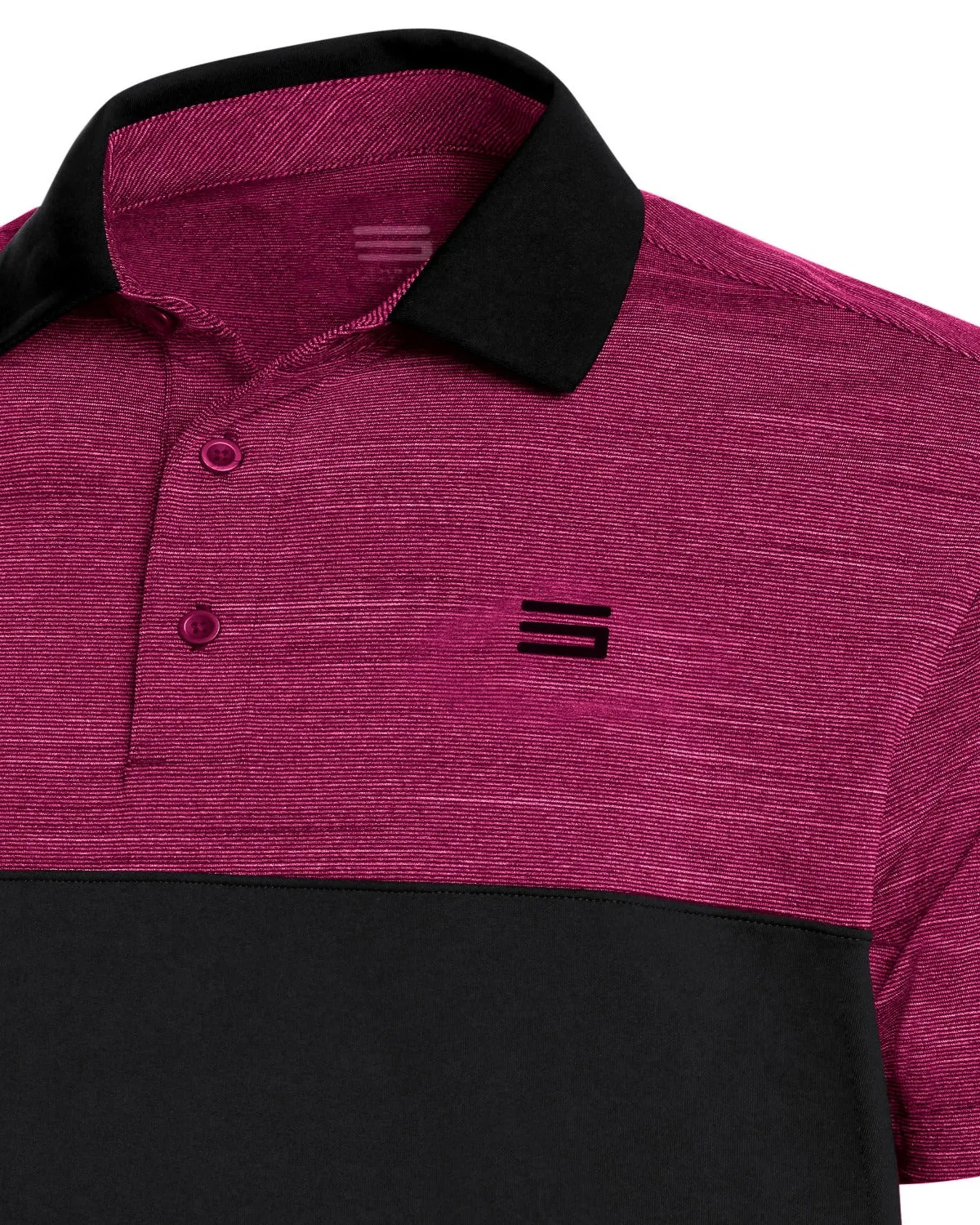 Men's Two-Tone Heathered Dry-Fit Golf Polos (Select Colors Only)