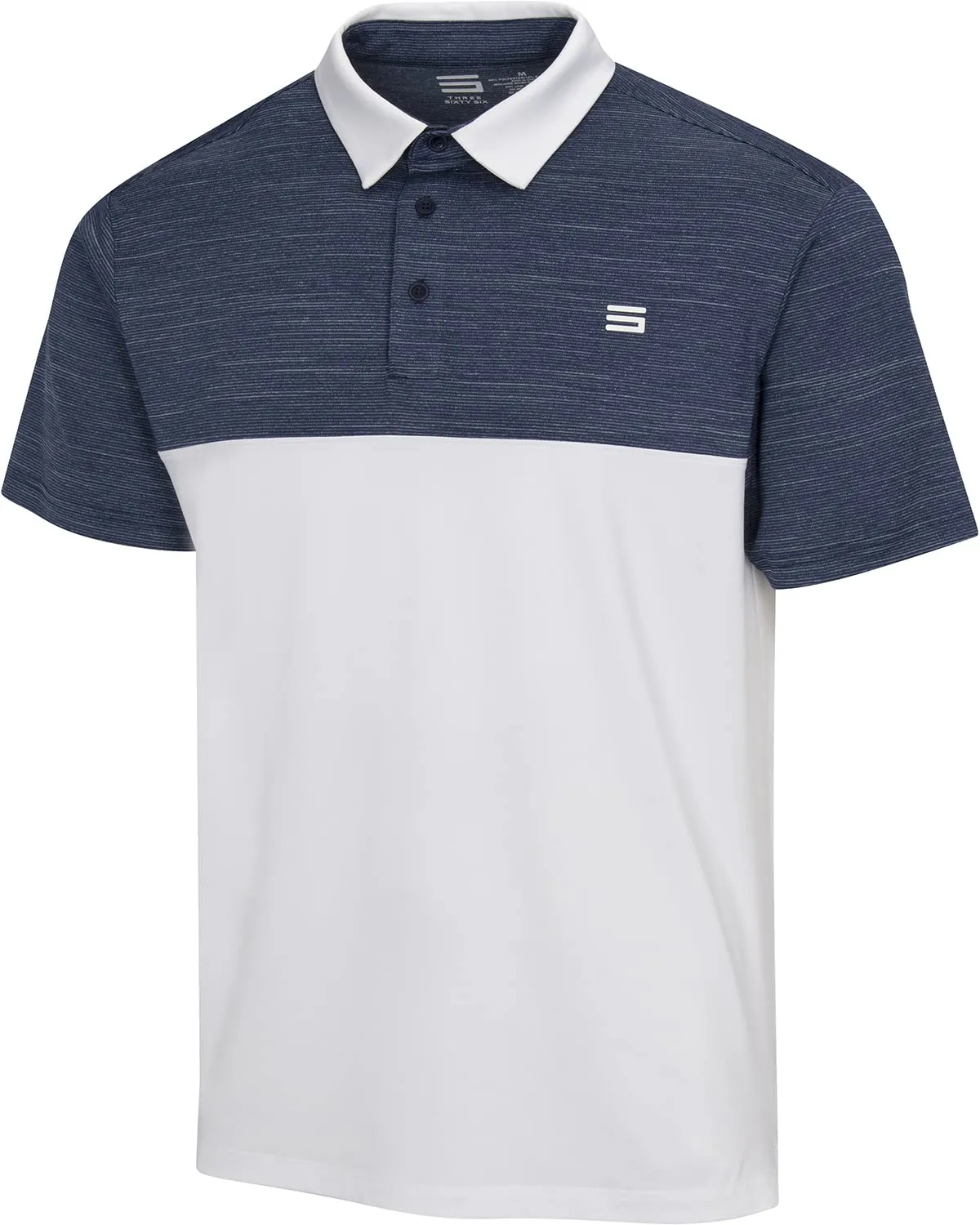 Men's Two-Tone Heathered Dry-Fit Golf Polos (Select Colors Only)