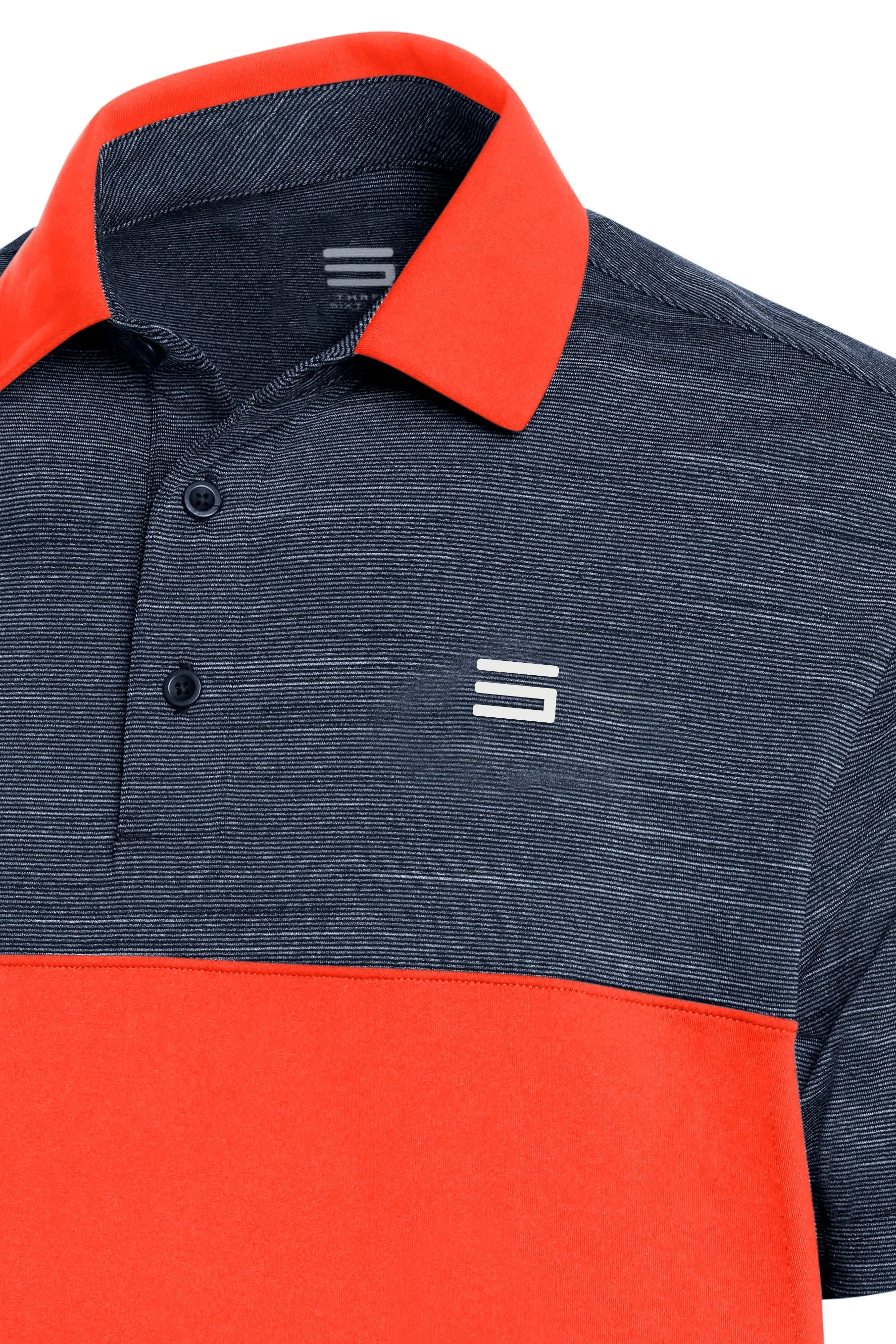 Men's Two-Tone Heathered Dry-Fit Golf Polos (Select Colors Only)