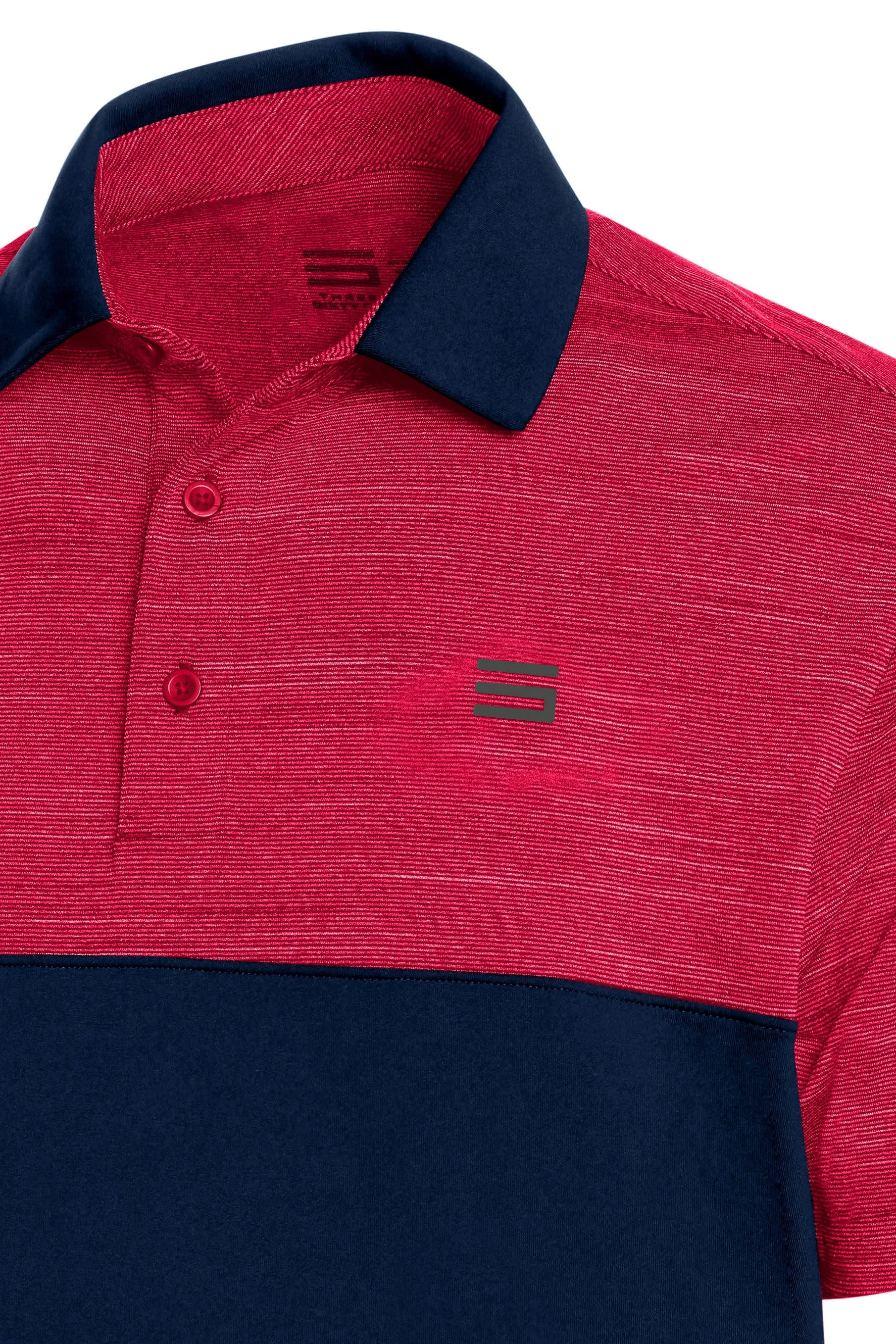 Men's Two-Tone Heathered Dry-Fit Golf Polos (Select Colors Only)