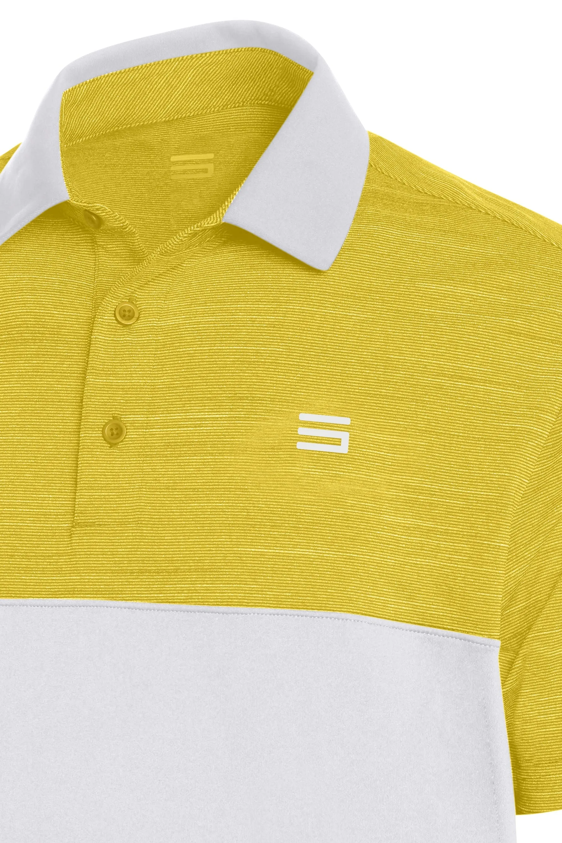 Men's Two-Tone Heathered Dry-Fit Golf Polos (Select Colors Only)