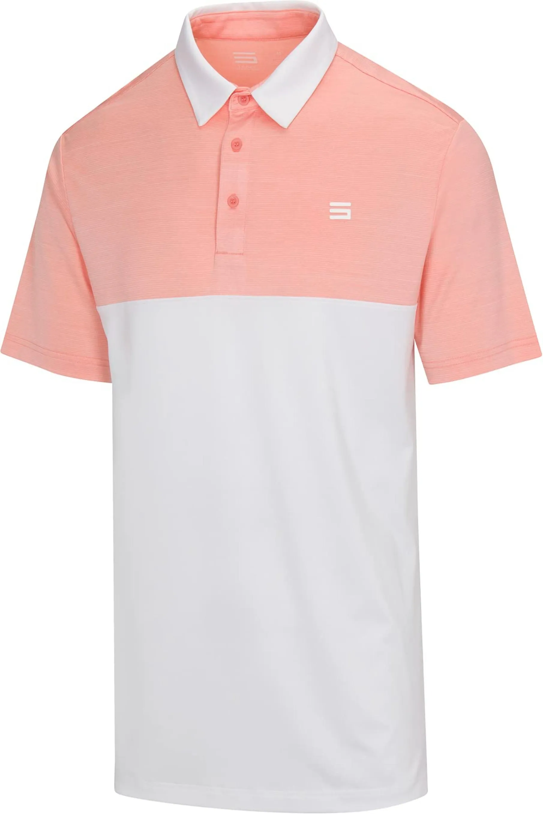 Men's Two-Tone Heathered Dry-Fit Golf Polos (Select Colors Only)