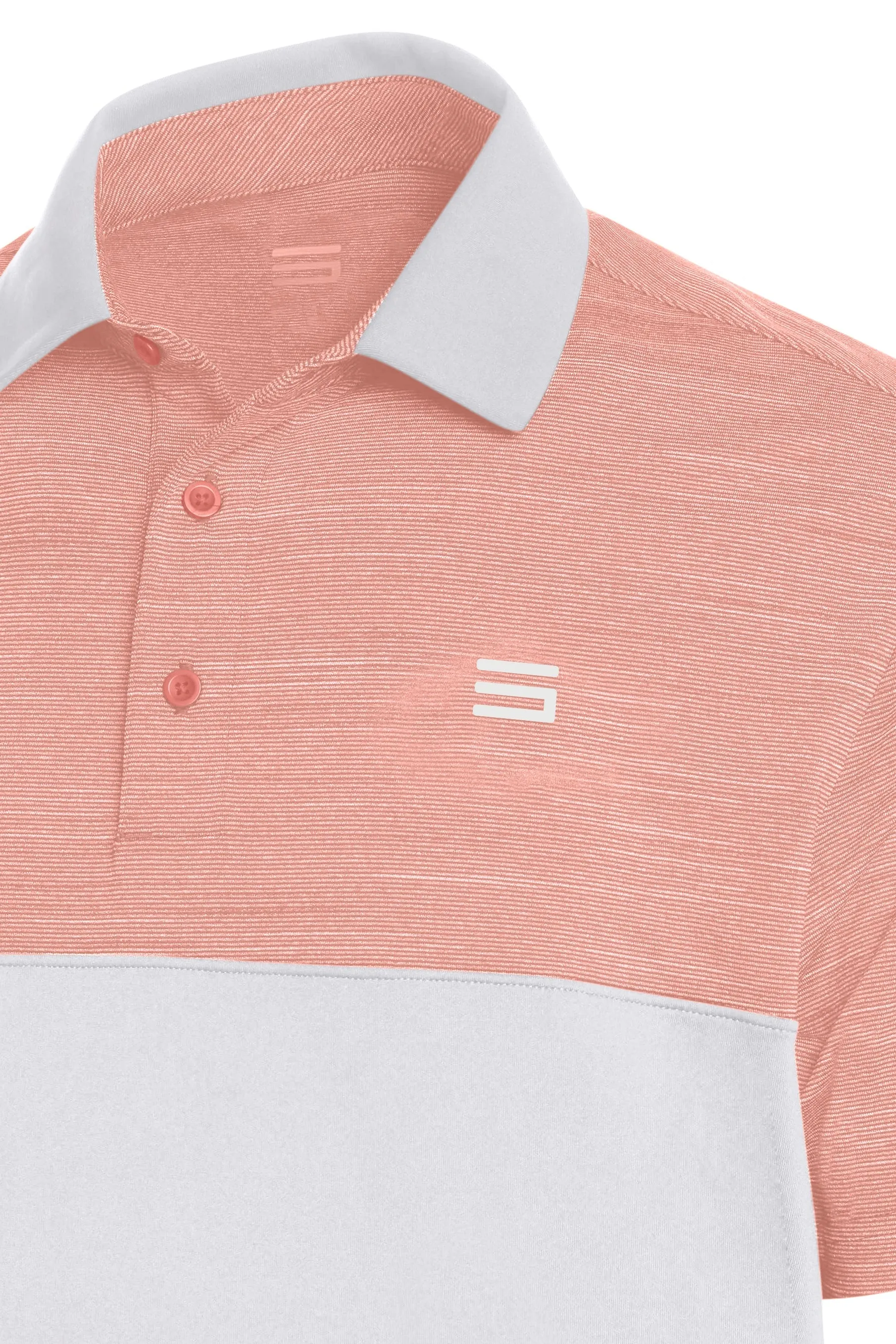 Men's Two-Tone Heathered Dry-Fit Golf Polos (Select Colors Only)