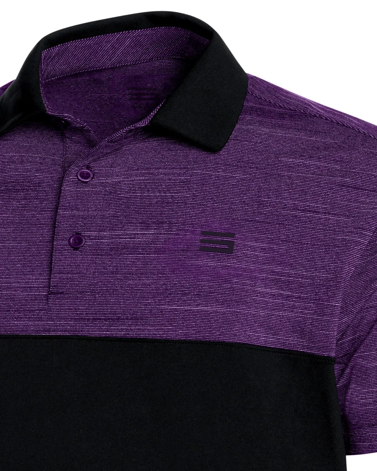 Men's Two-Tone Heathered Dry-Fit Golf Polos (Select Colors Only)