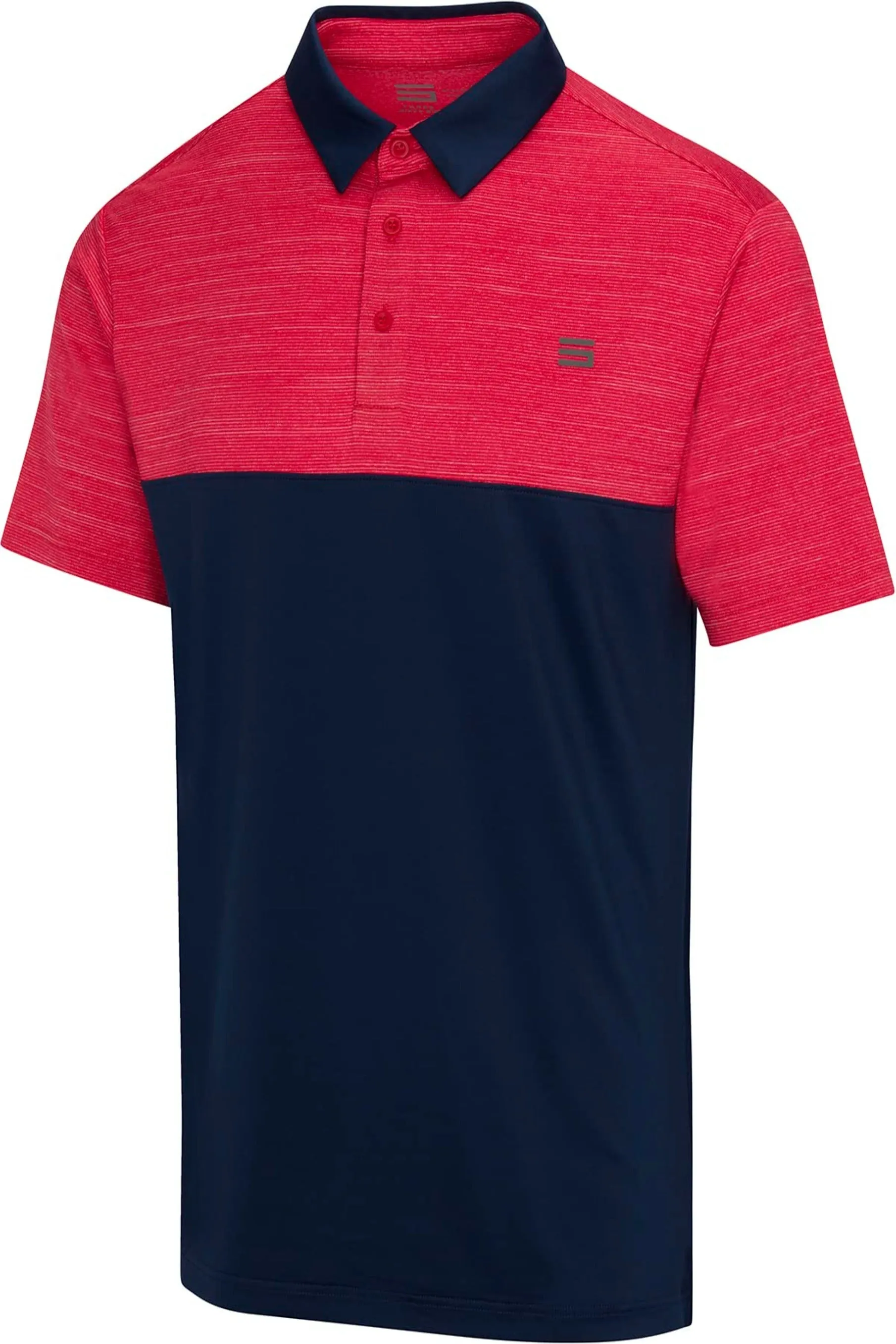 Men's Two-Tone Heathered Dry-Fit Golf Polos (Select Colors Only)