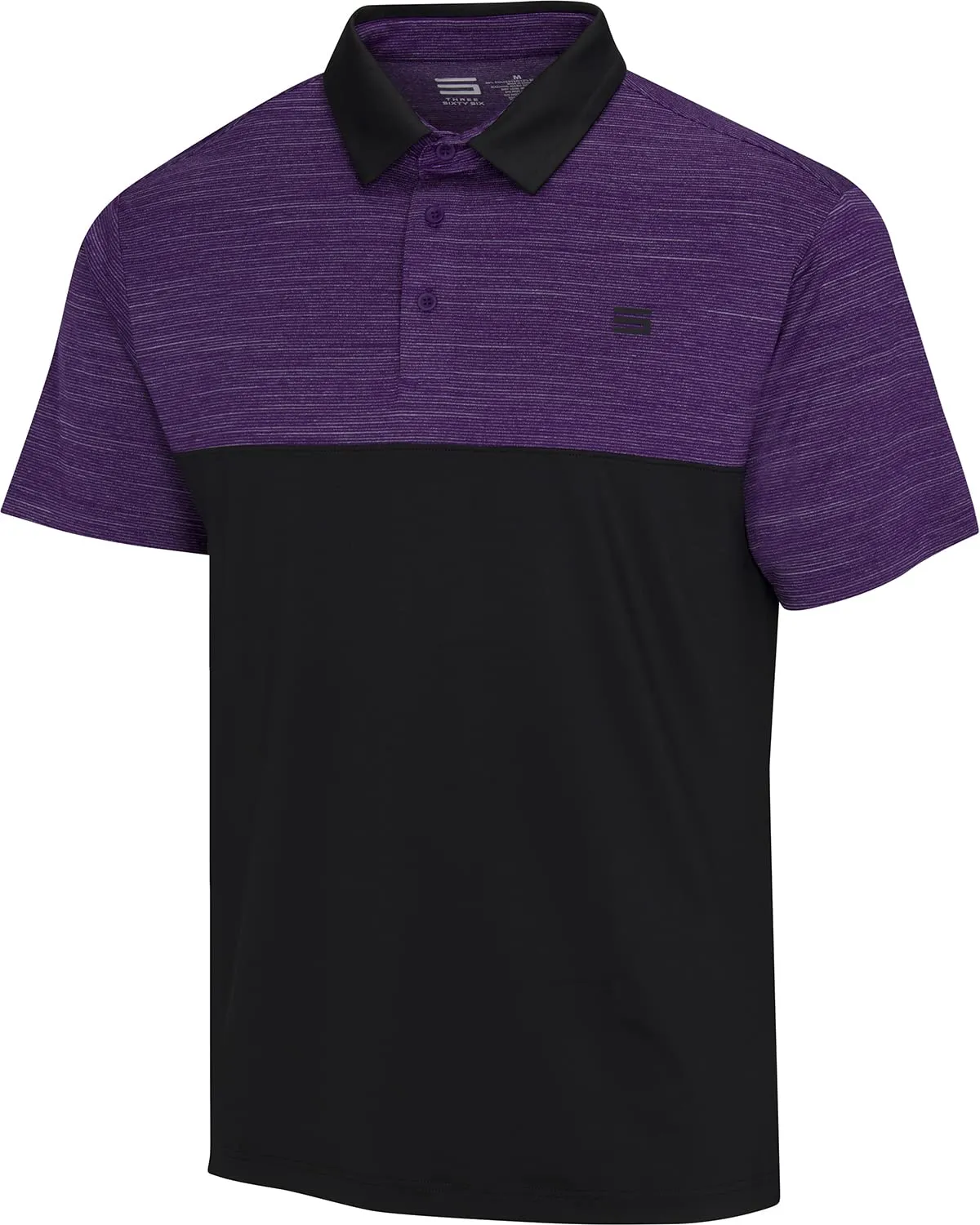 Men's Two-Tone Heathered Dry-Fit Golf Polos (Select Colors Only)