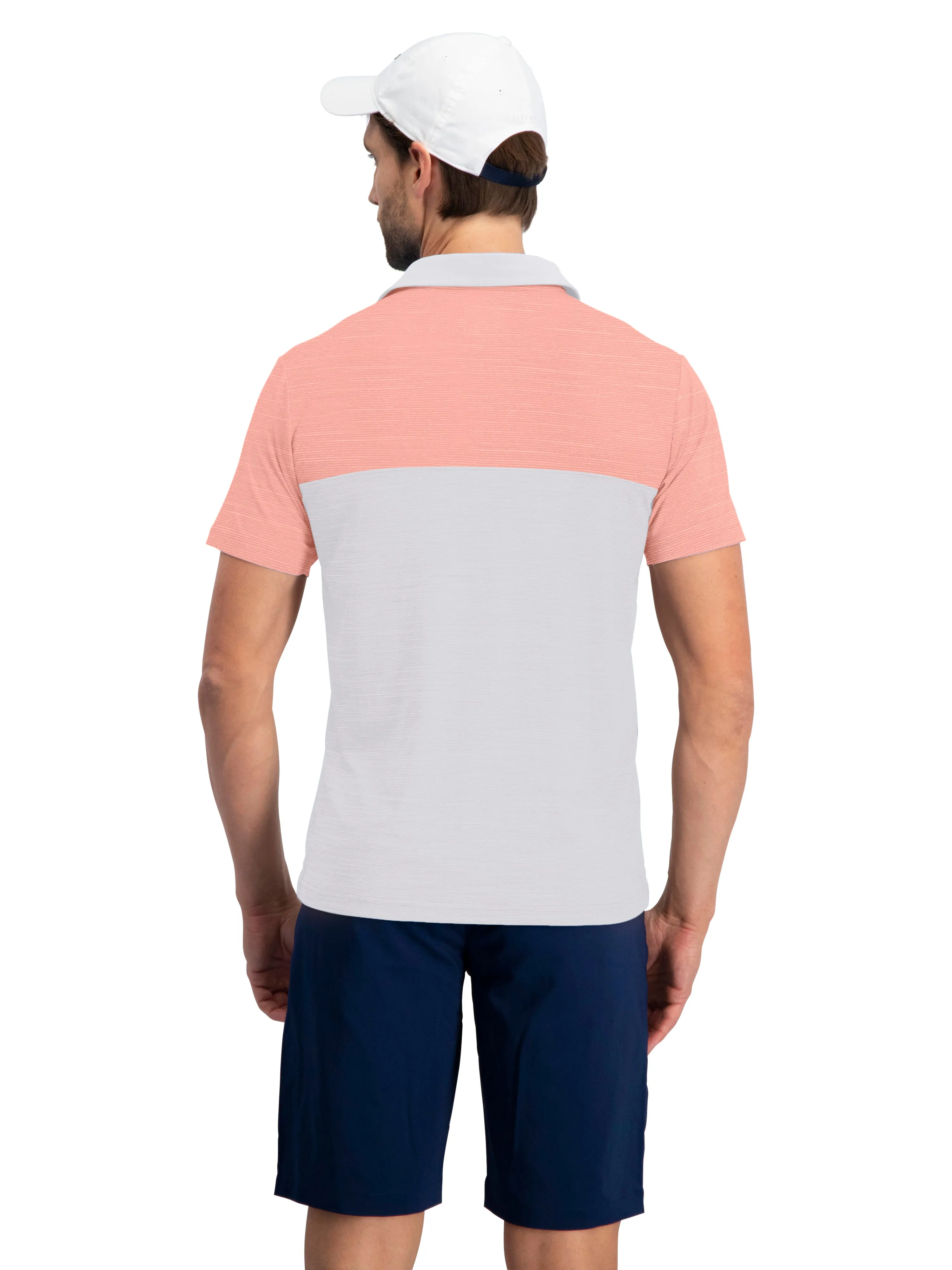 Men's Two-Tone Heathered Dry-Fit Golf Polos (Select Colors Only)