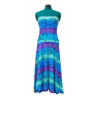 Midi Convertible Dress in Ombre Tropical DBP