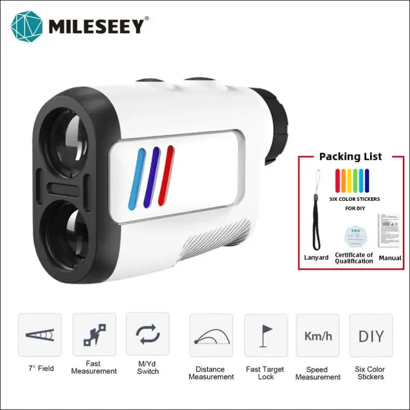 Mileseey pf210 mini golf rangefinder - 600m yard range measurement accuracy - battery-powered