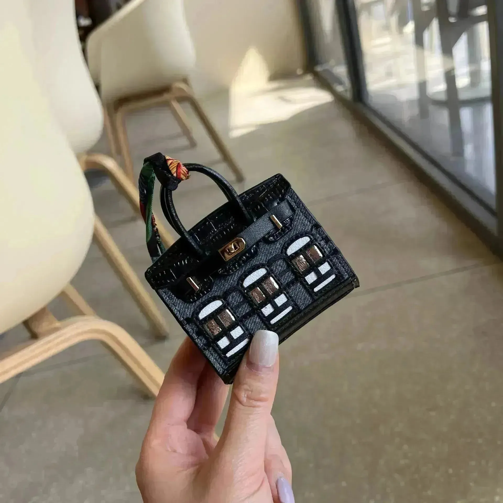 Mini Leather Bag Keychains