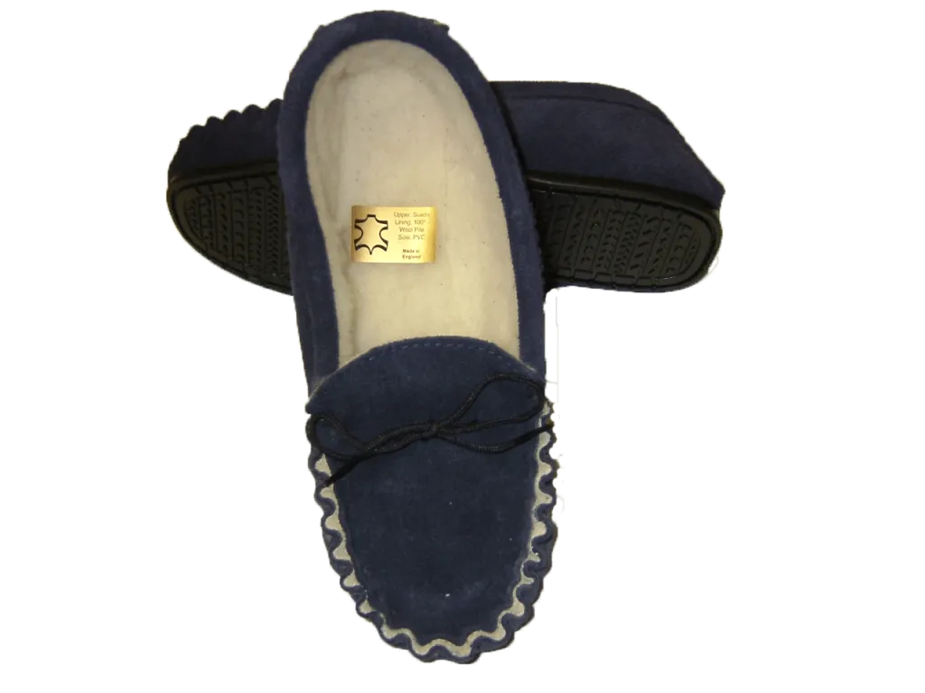 Moccasin with Wool Lining & Hard Sole | Tyler