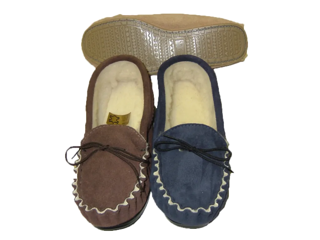 Moccasin with Wool Lining & Hard Sole | Tyler
