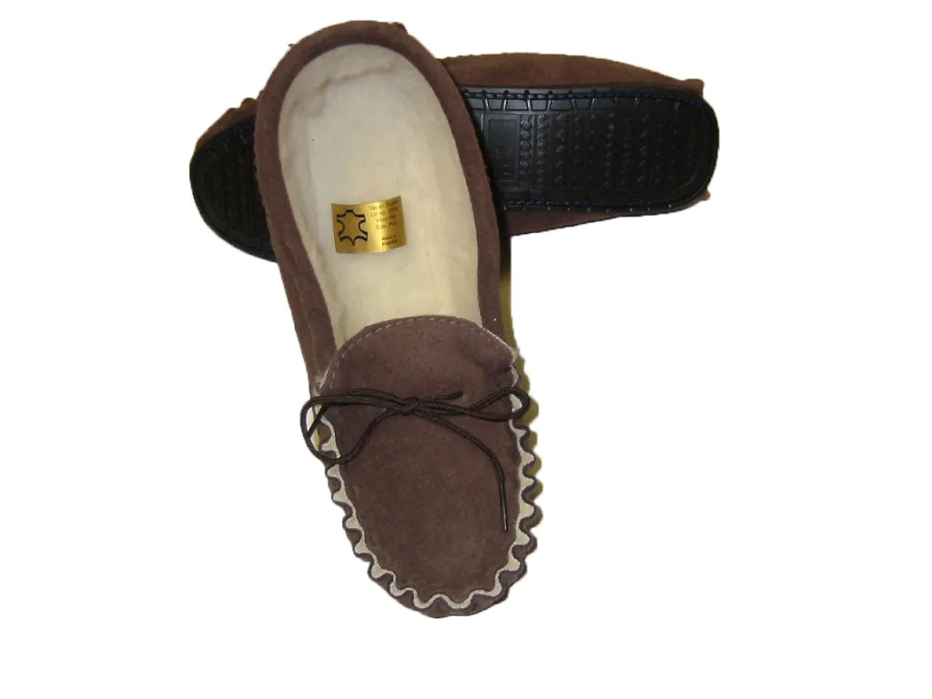 Moccasin with Wool Lining & Hard Sole | Tyler