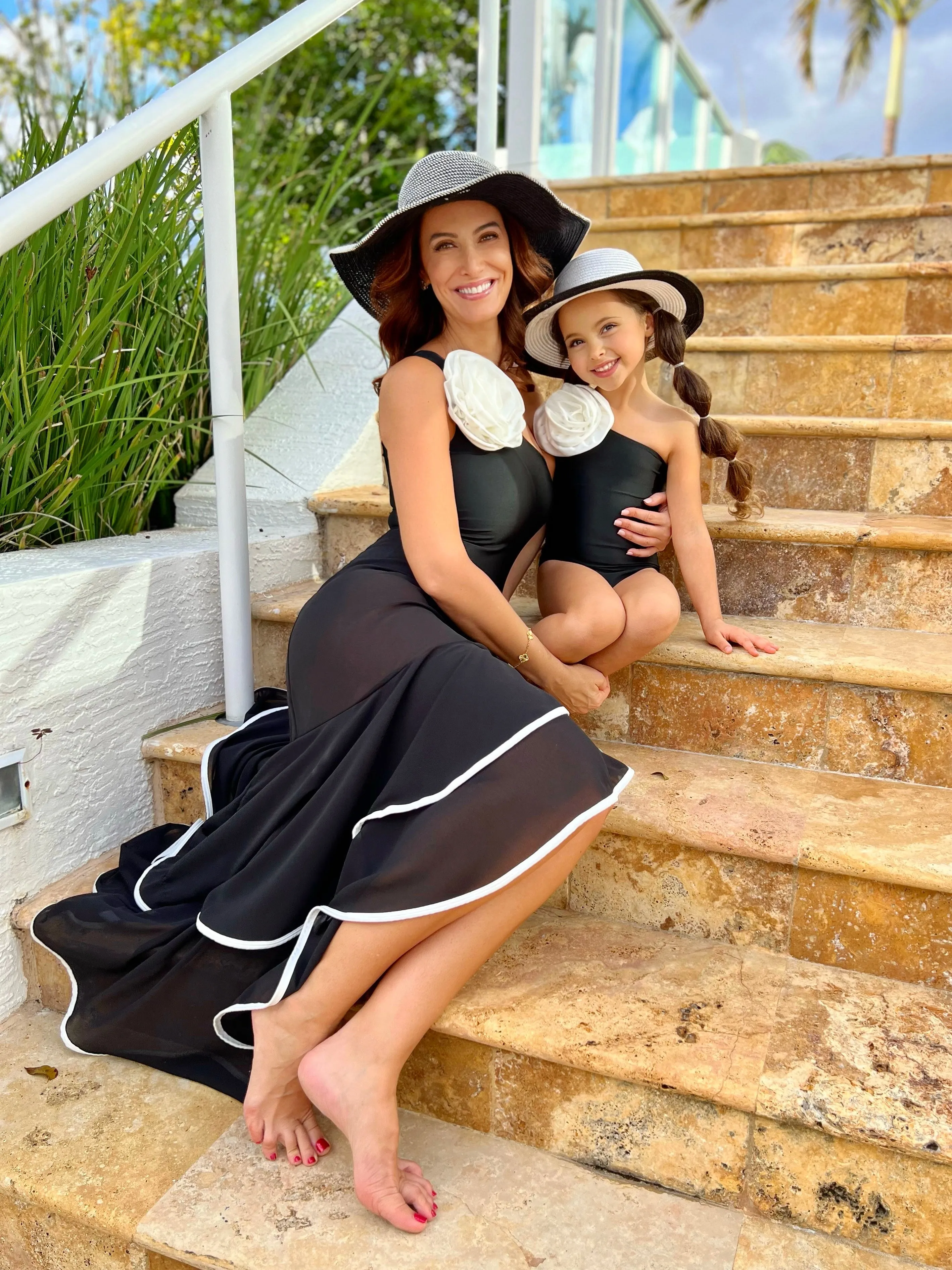 Mommy and Me Black Swim Sarong