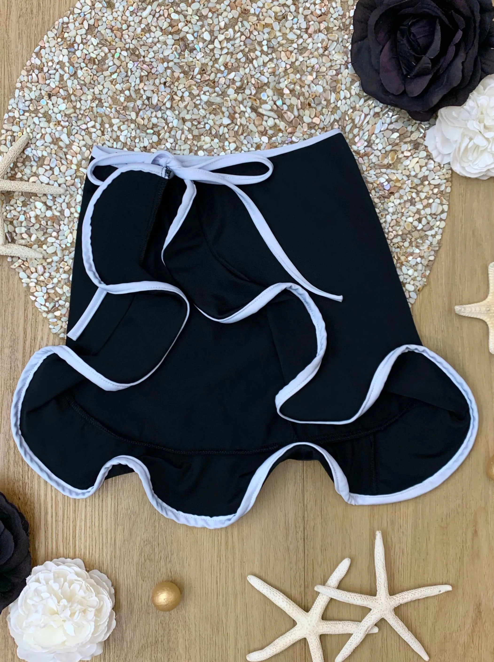 Mommy and Me Black Swim Sarong