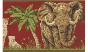 Moss Jungle Animals HE3538 Wallpaper Border