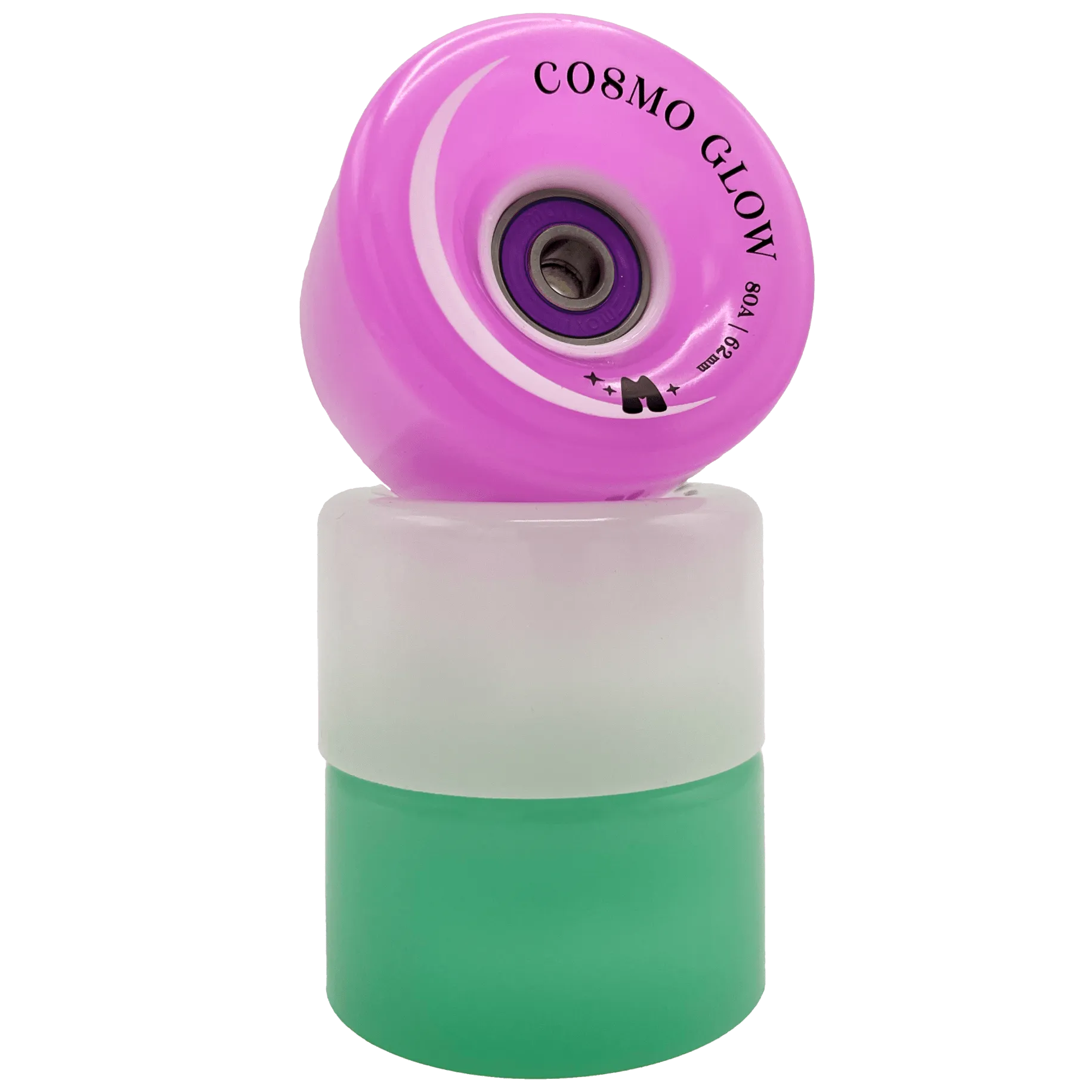 Moxi Cosmo Glow Wheels 62mm 80a 4pk
