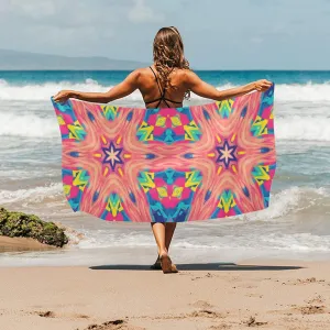 Muted Colorful Star Beach Towel - 30"x 60" (Made In USA)
