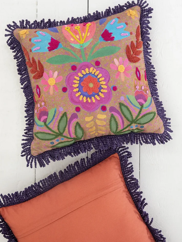 Natural Life Tufted Boho Pillow